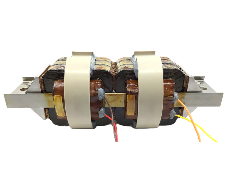 Double Cut Core Inductors with Center Mounting Beam